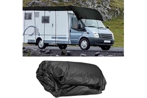 RV Travel Car Snow Guard Covers, Heavy Duty Polyester Oxford RV Trailer Rooftop Cover with Windproof Side-Straps and Buckles,