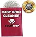 Cast Iron Cleaner - Best Premium Stainless Steel Cookware Scrubber for Pots, Skillet, Pan & Stove - Get Today 100% Money Guarantee - Ultra Durable Chainmail for Clean Cast Iron - Extra Ebook Included