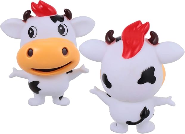 Amazon Iplusmile 2個動物pvc遅い上昇ストレスおもちゃかわいいミルク牛水のおもちゃ感覚のおもちゃパーティー好意goofieバッグフィラー白 パーティーグッズ おもちゃ