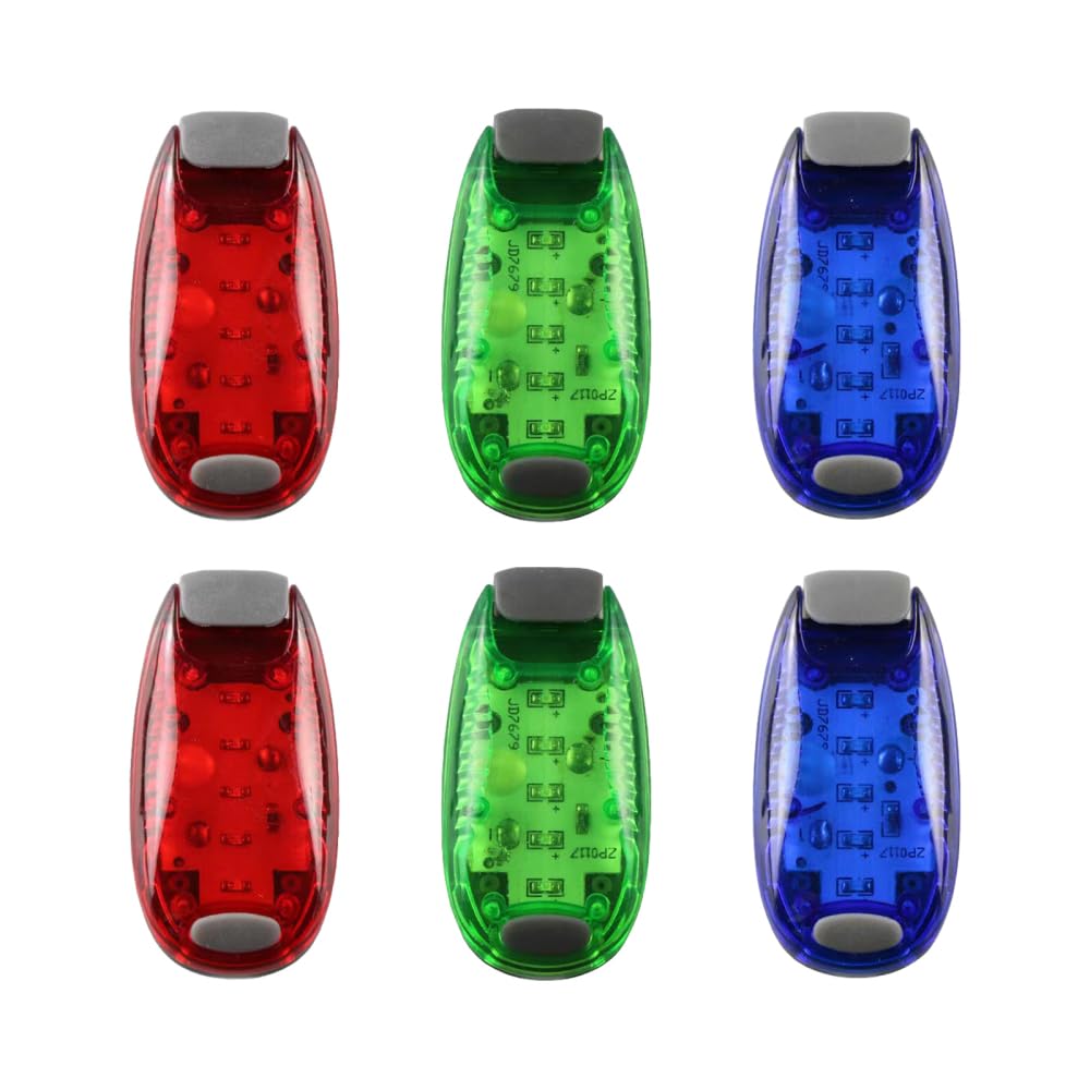 DONGKER 6pcs LED Navigation Lights, 3 Types Flashing Mode for Boat, Kayak, Mast, Paddles, Pontoon, Yacht, Walking