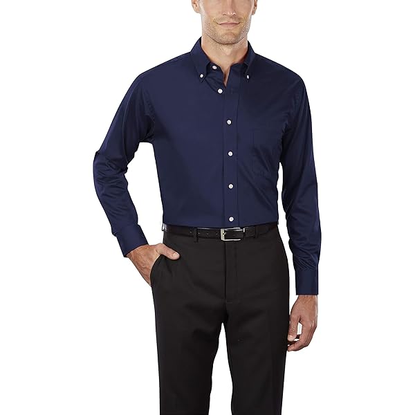 Amazon.com: Lands' End Men's Tailored Fit No Iron Solid American-Grown  Supima Cotton Oxford Dress Shirt White : Clothing, Shoes & Jewelry