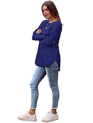 Saloogoe Long Sleeve Shirts for Women Casual Lounge