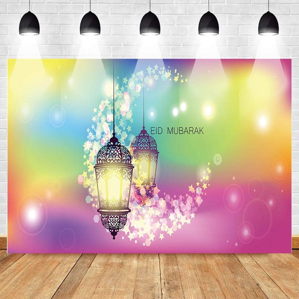 Bokeh Photography Backdrops Watercolor Eid Mubarak Background For Party Banner Decoration Abstract Arabian Shiny Cloth Necklace Photo Backdrops Christmas Christmas Tree Backdrop Photography Vi