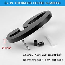 Hvatry 5'' House Numbers for Outside - Modern