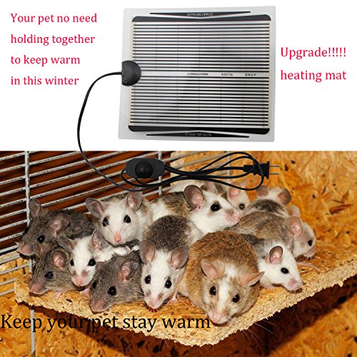 Reptile Heating Mat, 110V US Plug Pet Under Tank Warmer Heating Pad Bed with Adjustable Temperature Controller Provide Quick Warm (15W)