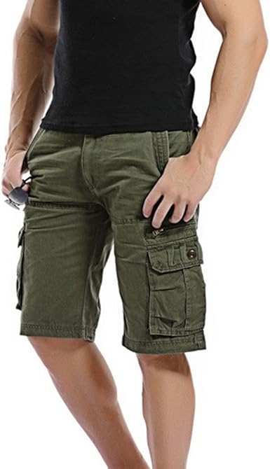 expandable waist cargo shorts
