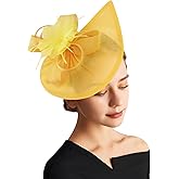 DRESHOW Women Fascinator Hats Tea Party Hat Vintage Pillbox Hat Headband for Cocktail