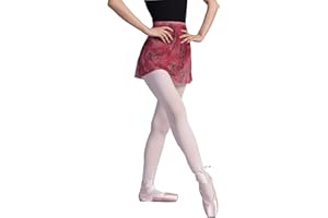 Swdarz Ballet Skirt for Girls Dance Women Wrap Sheer Stretchy Tie Elastic Waistband