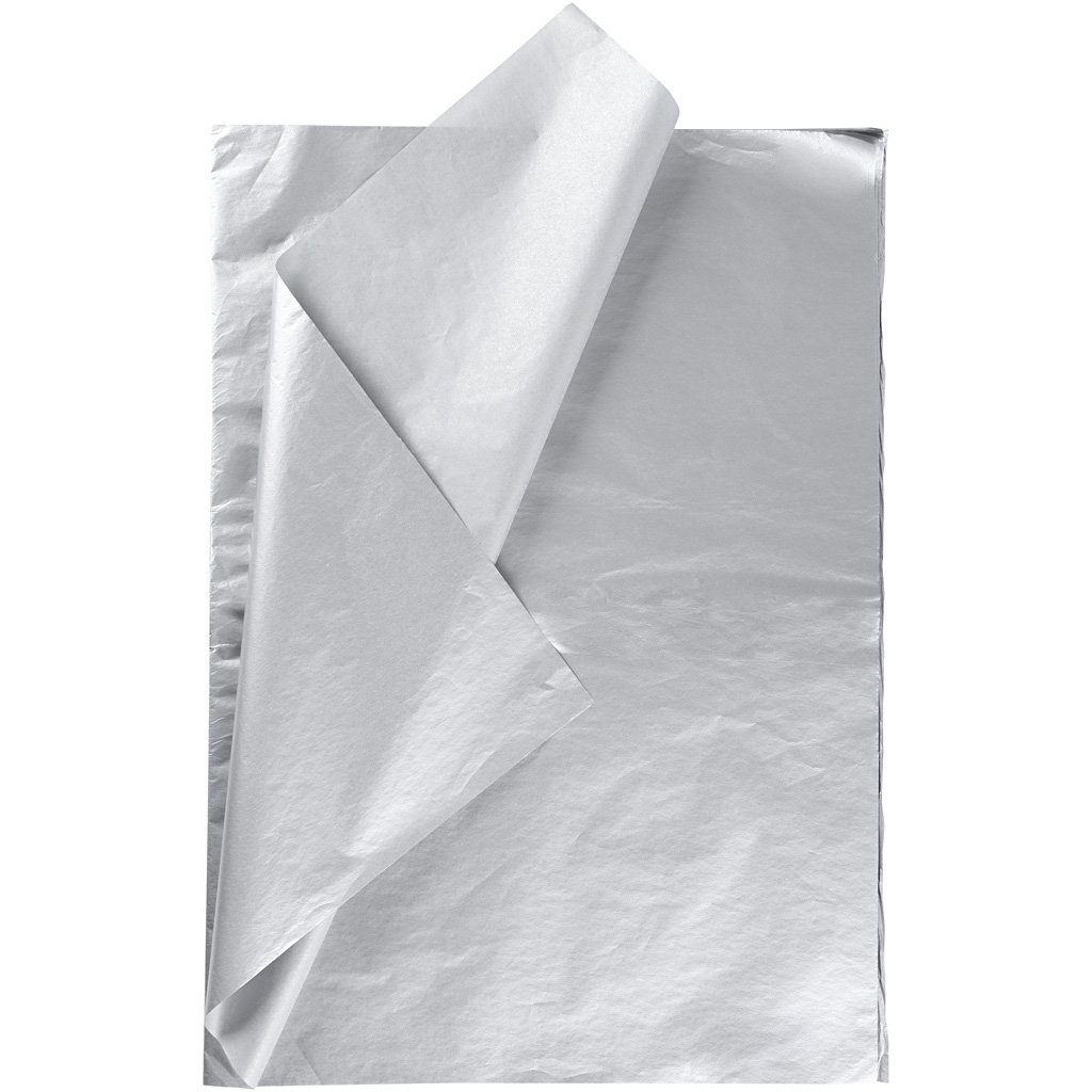 CREATIV 20816 Tissue Paper, sheet 50x70 cm, 14 g, silver, 25sheets