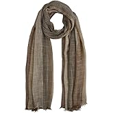 Humble Hilo Loomed Cotton Blend Scarf Shawl Wrap for Women - Lightweight Neck Scarf, Travel Coverup, Formal or a Summer Shawl