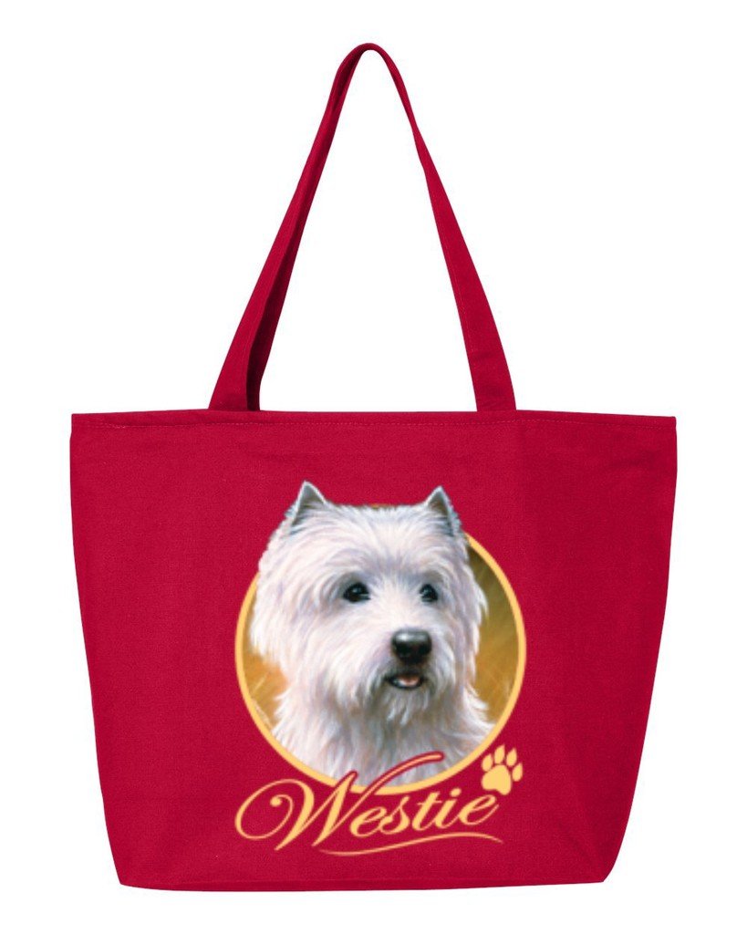 数量限定 特売 Shop4ever Westieホワイトテリアheavy Canvas Tote With Zipper Dog Lovers再利用可能なショッピングバッグ12 Oz Zip 25 Oz レッド S4e 1215 Westie Tb Q611 Red 1 B06xgk8dpz レッド 1 レッド Seminario Ekosbrasil Org