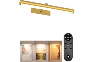 EZVALO 16‘’ Picture Lights for Wall, 6000mAh Rechargeable Art Light with Remote, 3 CCT & Diammble, Battery Operated Gallery L