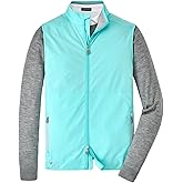 PETER MILLAR Men's Flex Adapt Full-Zip Vest, Turquoise, Large