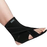 JOMECA Upgraded Drop Foot Brace for Walking with Shoes - Dual Forefoot Support Plates Adjustable Soft AFO, Foot Drop, TBI, ALS, MS, Bone Fracture, Fits Women &amp; Men (Left, L/XL)