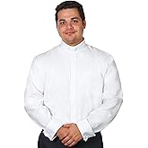 FOR HIS SERVICE Men's Tab Collar Clergy Shirt Long Sleeves…