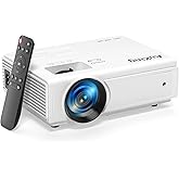 AuKing Projector, 2025 Upgraded Mini Projector, Full HD 1080P Home Theater Video Projector, Compatible with HDMI/USB/AV/Smartphone/TV Box/Laptop