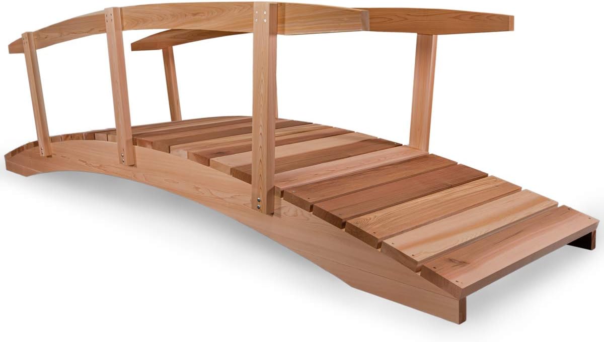 Top Products: Best Sellers - All Things Cedar Garden Bridge with Side Rails (12-Ft Bridge & Rails)