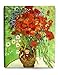 DECORARTS - Red Poppies and Daisies, Vincent Van Gogh Art Reproduction. Giclee Canvas Prints Wall Art for Home Decor 30x24