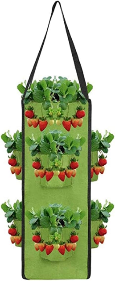 Amazon Co Jp イチゴ栽培バッグぶら下げ トマトバッグ植物袋はハーブの花の植物袋植物の成長袋に適し ています グリーン ホーム キッチン