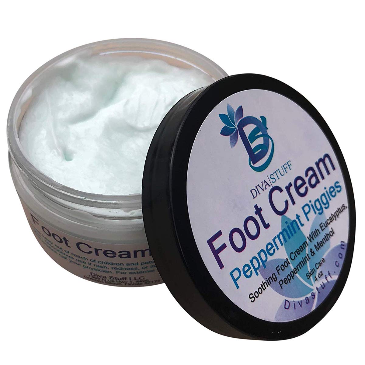 Peppermint Piggies Soothing Foot Cream w/Eucalyptus, Peppermint & Menthol, by Diva Stuff : Beauty