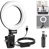 NEEWER Basics 5" Clip on Ring Light for Video Conference Lighting, BR60 | Desk Tripod Stand Light Kit for Monitor Laptop Computer Zoom Call, Streaming, Remote Working, Learning, Video Recording