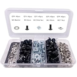 200pcs M5 T-Nuts Screws Kit for 2020 2040 8020