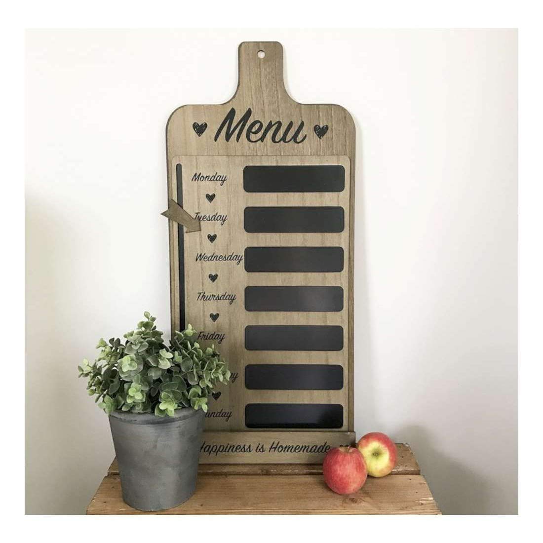 Chalkboard With Weekly Menu Blackboard Kitchen Notice Chalk Board