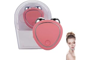 KRRHUEO Levantamiento Facial Con Microcorriente Antiarrugas, Dispositivo De Rejuvenecimiento Facial Con Microcorriente, Masajeador Facial For Instant Face Lift, Firm (Pink)