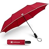 Weatherman Umbrella - Premium Small Compact Mini Umbrellas for Traveling - Windproof Umbrellaas Resists Up to 45 MPH Winds - Traveling Umbrellasa for Rain, Wind, Purse, Pocket, Backpack, Car - Portable Travel Umbrellas Easy Auto Open Close w/ Strong Fiberglass Frame
