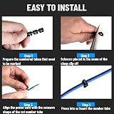 Fafeicy Wire Number Labels Clip On Color Coded Cable Markers Tubes for view 3