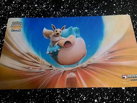 Amazon 海外限定 イーブイカビゴン 公式 ラバー プレイマット ポケモンカード ポケカ イーブイ カビゴン トレカ 通販