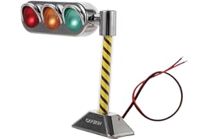 Beatifufu Mini Traffic Light Decor for Car Interior Realistic Simulation Traffic Signal Lamp Battery Operated Led Ornament fo