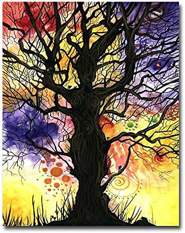 5D DIY Diamond Painting by Numbers Kits, Rhinestone Embroidery Paint -Tree Men (16X12inch) 40X30CM
