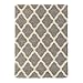 Sweet Home Stores Cozy Shag Collection Grey and Cream Moroccan Trellis Design Shag Rug (5'0'' X 7'0