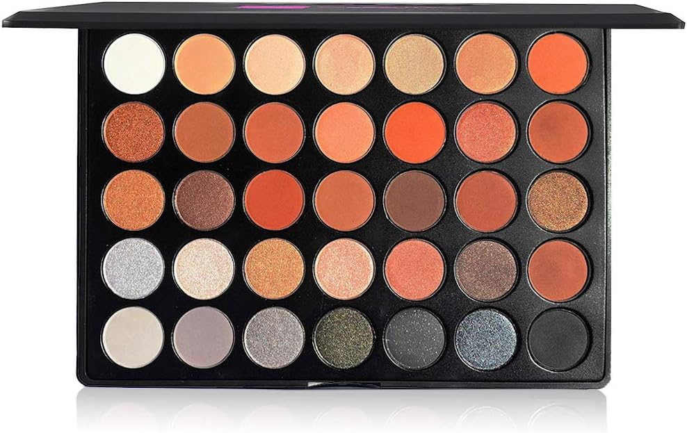 The Beauty Box Artist Eyeshadow Palette , 35 Color Blendable Pigmented Nude Warm Eyeshadow , Matte and Shimmer Makeup for Every Skin Tone , Cosmetics , Showstopper Collection