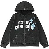 SOLY HUX Men's Gothic Hoodies Hip Hop Streetwear Sweatshirts Grunge Graphic Hooded Jackets