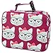 Bentology Lunch Bag and Box Set for Kids - Girls Insulated Lunchbox Tote, Bento Box, 5 Containers and Ice Pack - 9 Pieces - Kitty