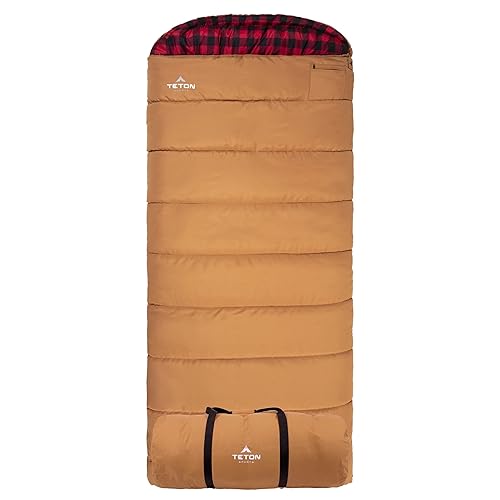 TETON Sports Deer Hunter -35 Degree Sleeping Warm and Comfortable  Camping Sleeping Bag, TETON Tough Canvas Shell for Camping, Hunting, and  Cold