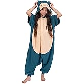 SAZAC Kigurumi - Pokemon - Snorlax - Summer Onesie Jumpsuit Halloween Costume - Kids Size (7-9 Year Old)
