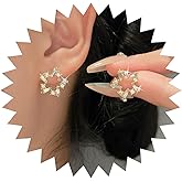 Andelaisi Boho Crystal Star Earrings Vintage Star Stud Earrings Gold CZ Hollow Star Earrings Minimalist Star Crystal Earrings Jewelry for Women