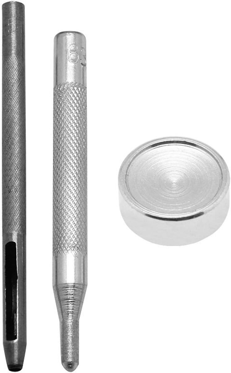 Trimming Shop 15mm, 10Pcs Gunmetal Large Press Studs with Fixing Kit, Heavy Duty Nickle Free for Leathercraft Clothing, Bags - Image 4