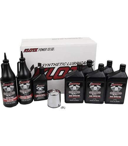 Amazon.com: Klotz 5 Quart 20W/50 Synthetic Motor Oil Change Kit