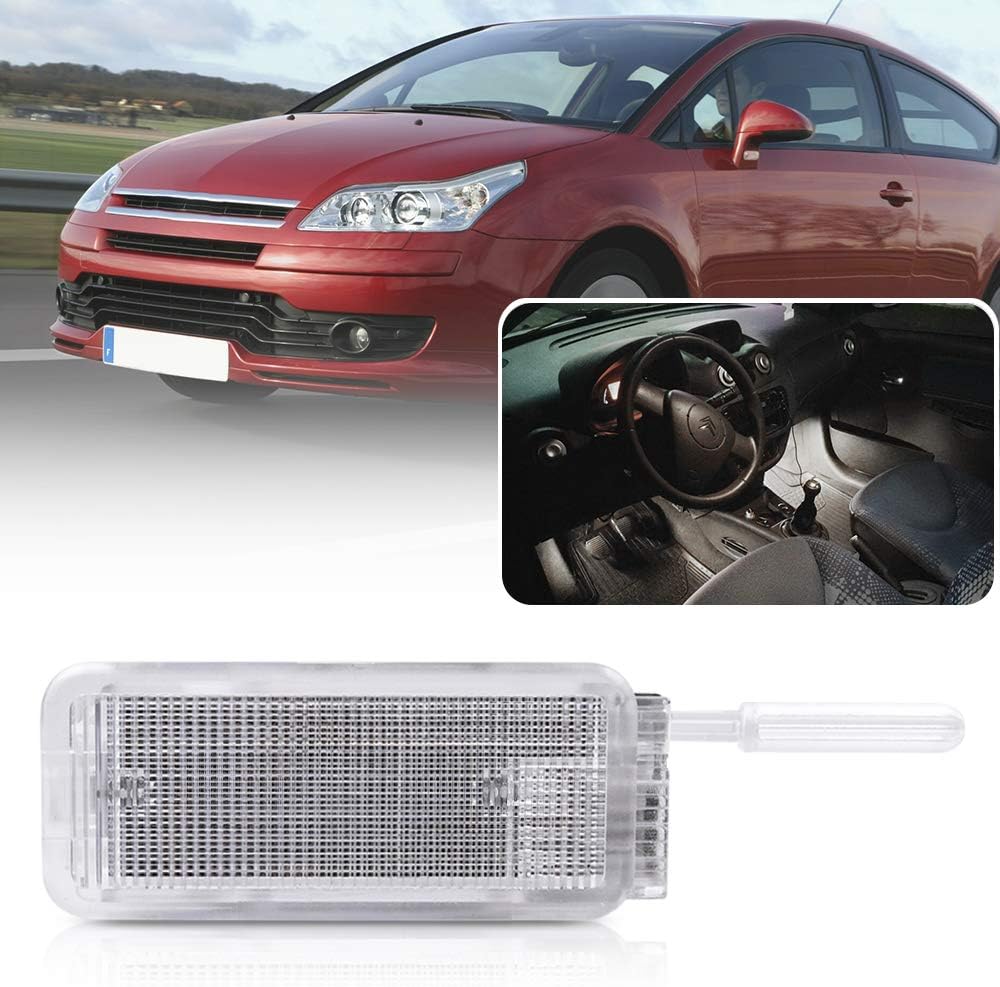 NSLUMO 1pcs Led Interior Glove Box Light compatible with Citro.en C2 C3 C5 C6 Peu.geot 1007 406 NEW 206 (T1) 12V Led Luggage Trunk Lamp