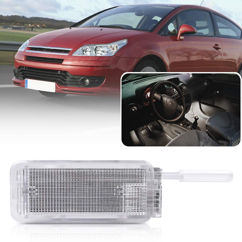 NSLUMO 1pcs Led Interior Glove Box Light compatible with Citro.en C2 C3 C5 C6 Peu.geot 1007 406 NEW 206 (T1) 12V Led Luggage Trunk Lamp