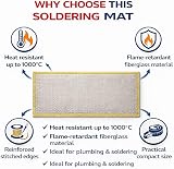Zoe & Jim High Temp Soldering Mat 1000°C Brazing Pad Flame Retardant Insulation view 7
