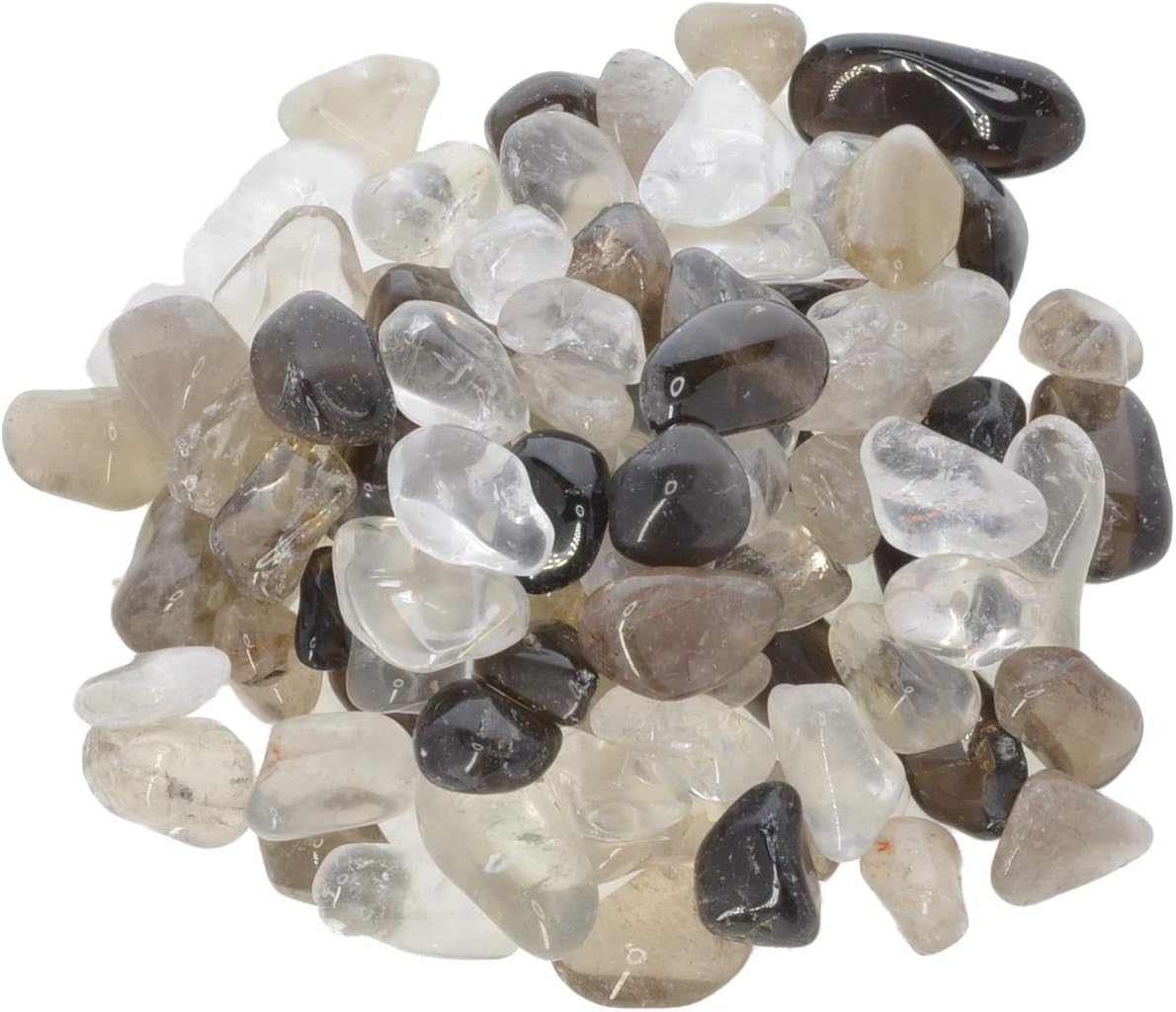 Hypnotic Gems Materials: 1 lb Smokey Quartz Tumbled Stones - Grade 1 - XSmall - 0.5" to 1" Avg. - Bulk Natural Rocks Polished Gemstone Supplies for Wicca, Reiki, Energy Crystal Healing