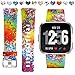 Maledan Compatible with Fitbit Versa Bands for Women, Small, Splash-Ink