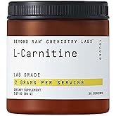 BEYOND RAW Chemistry Labs L-Carnitine Powder, Fuels Exercise and Supports Recovery, 30 Servings