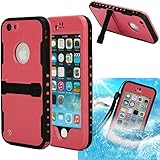 iPhone 6 Case, iPhone 6 waterproof case, oneCase? Armor Defender IP-68 waterproof Shockproof Dirt Proof Snow Proof Heavy Duty Full Body Skin Case Protective Cover with Hand Strap & Headphone Adapter for Apple iPhone 6 4.7 inch Screen (Pink)
