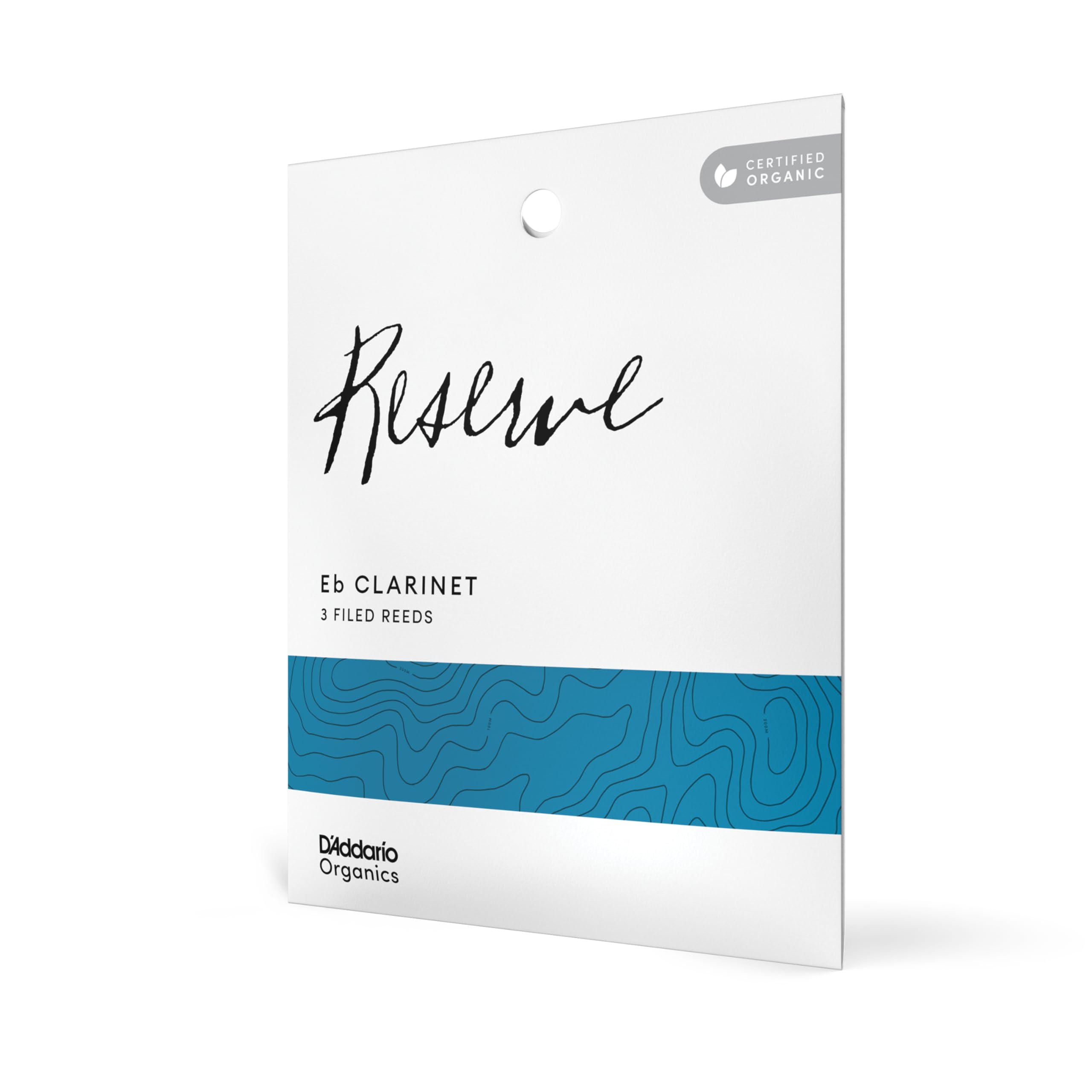 D'Addario Organic Reserve Eb Clarinet Reeds - Reeds for Clarinet - Individually Sealed - 2.5 Strength, 3 Pack